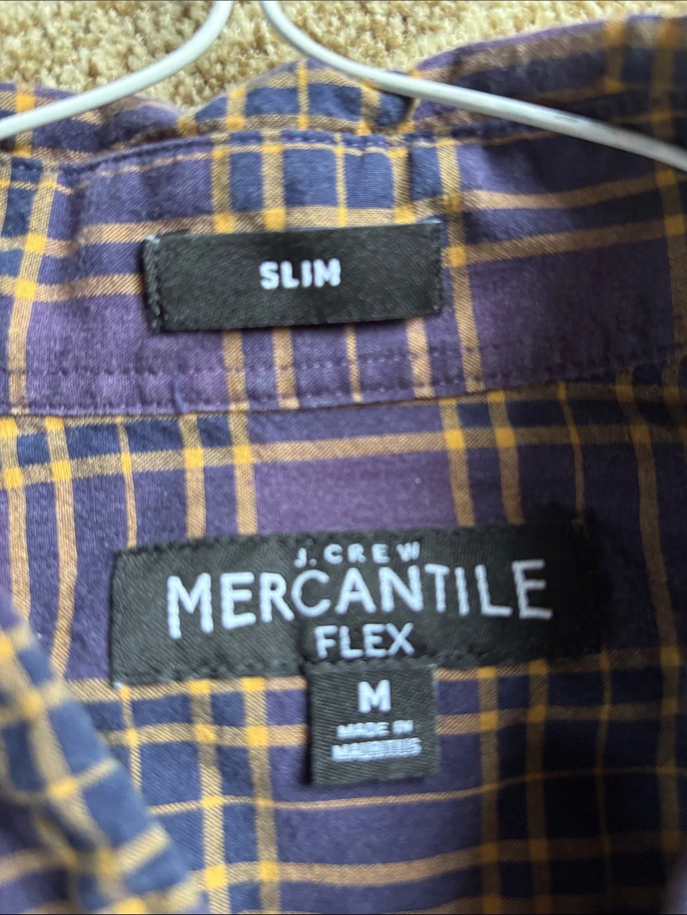 J. Crew Purple Plaid Button-Down Shirt